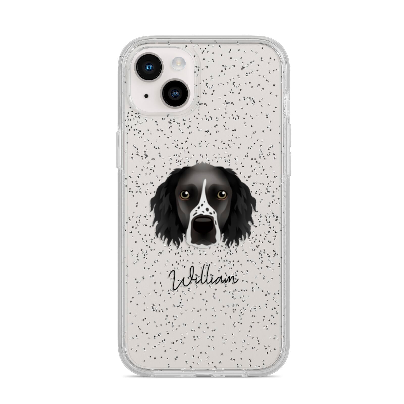 Sprocker Personalised iPhone 14 Plus Glitter Tough Case Starlight