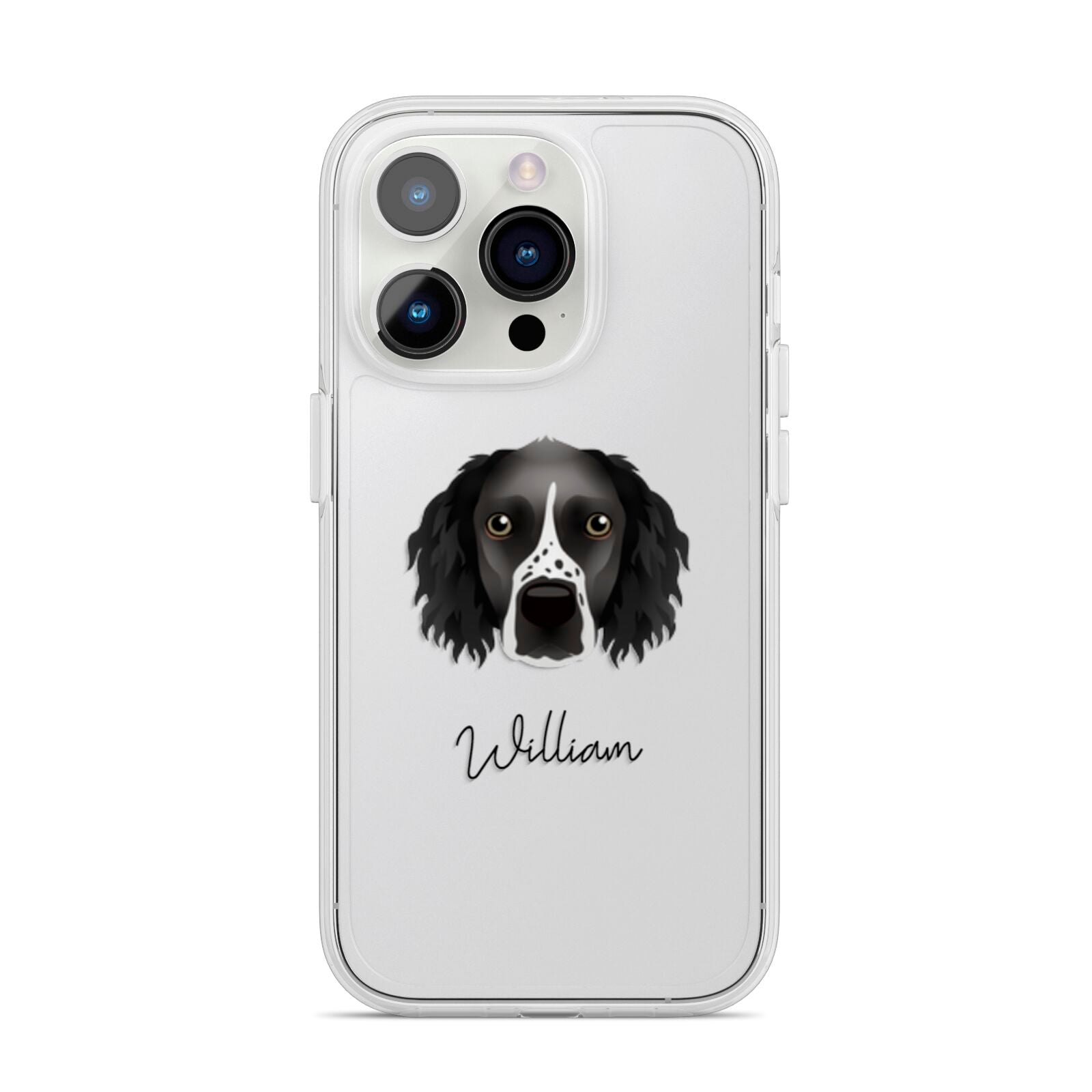 Sprocker Personalised iPhone 14 Pro Clear Tough Case Silver