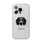 Sprocker Personalised iPhone 14 Pro Glitter Tough Case Silver