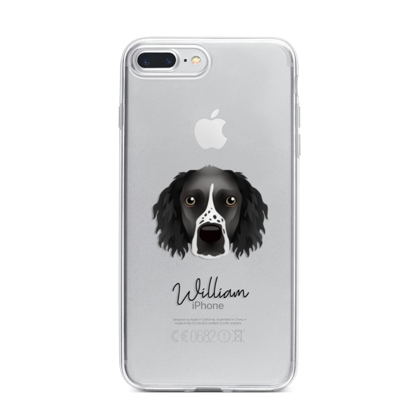 Sprocker Personalised iPhone 7 Plus Bumper Case on Silver iPhone