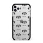 Sprollie Icon with Name Apple iPhone 11 Pro Max in Silver with Black Impact Case