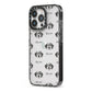 Sprollie Icon with Name iPhone 13 Pro Black Impact Case Side Angle on Silver phone