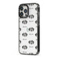 Sprollie Icon with Name iPhone 13 Pro Max Black Impact Case Side Angle on Silver phone