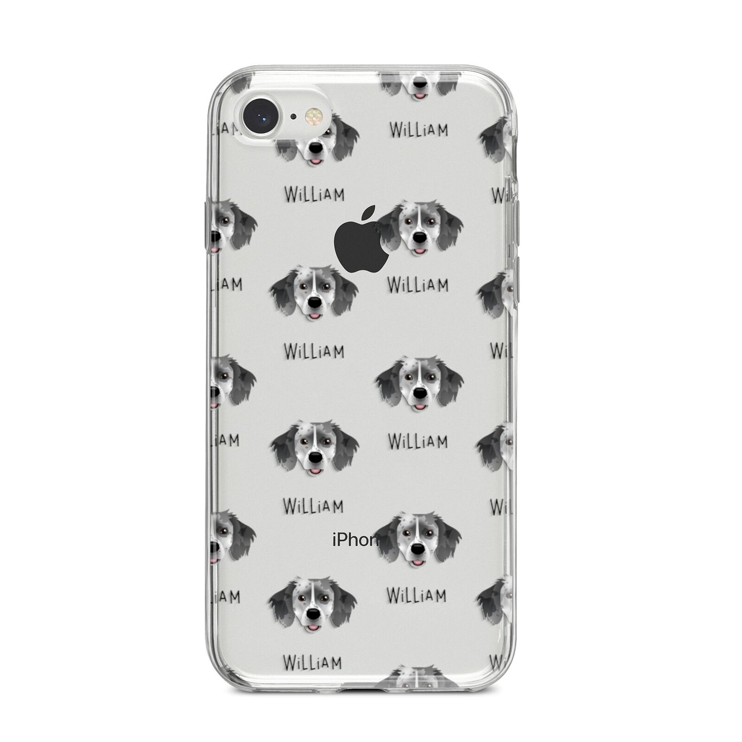 Sprollie Icon with Name iPhone 8 Bumper Case on Silver iPhone