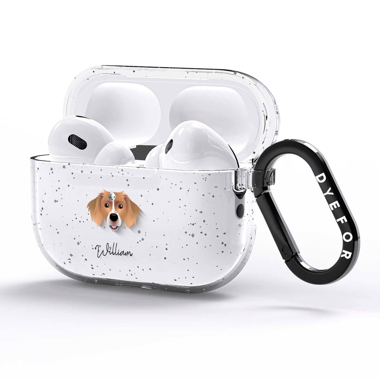 Sprollie Personalised AirPods Pro Glitter Case Side Image