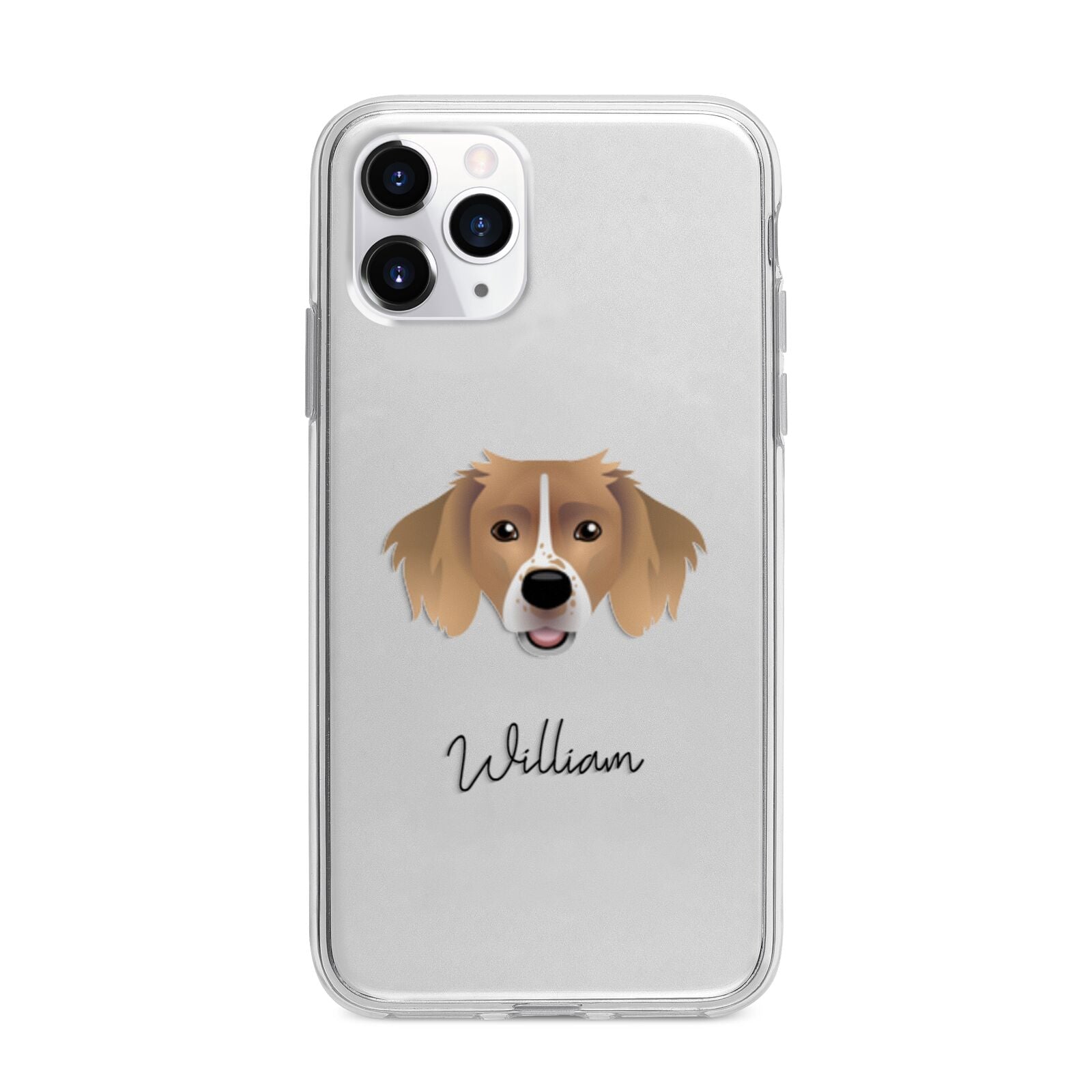 Sprollie Personalised Apple iPhone 11 Pro Max in Silver with Bumper Case