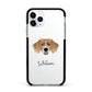 Sprollie Personalised Apple iPhone 11 Pro in Silver with Black Impact Case
