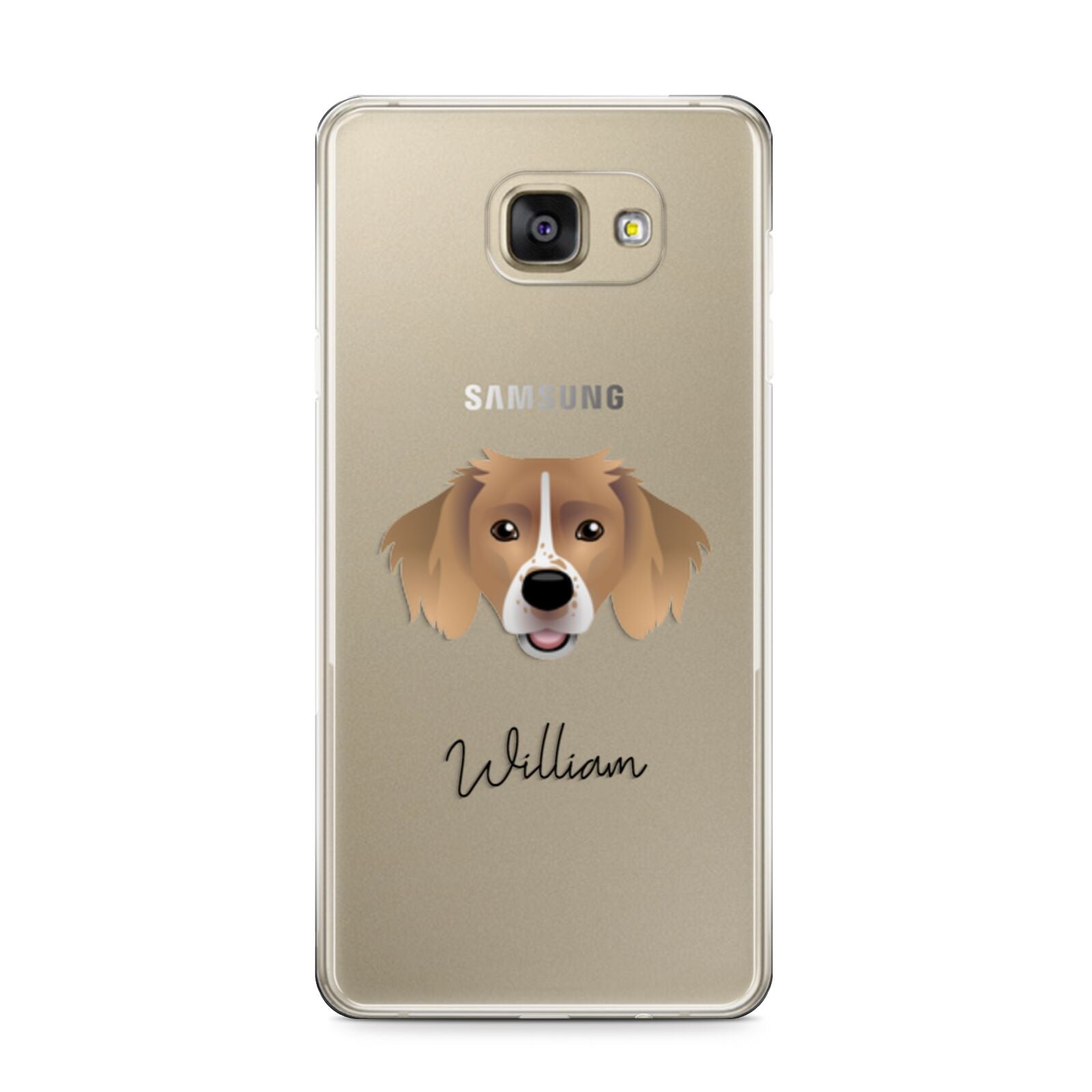 Sprollie Personalised Samsung Galaxy A9 2016 Case on gold phone