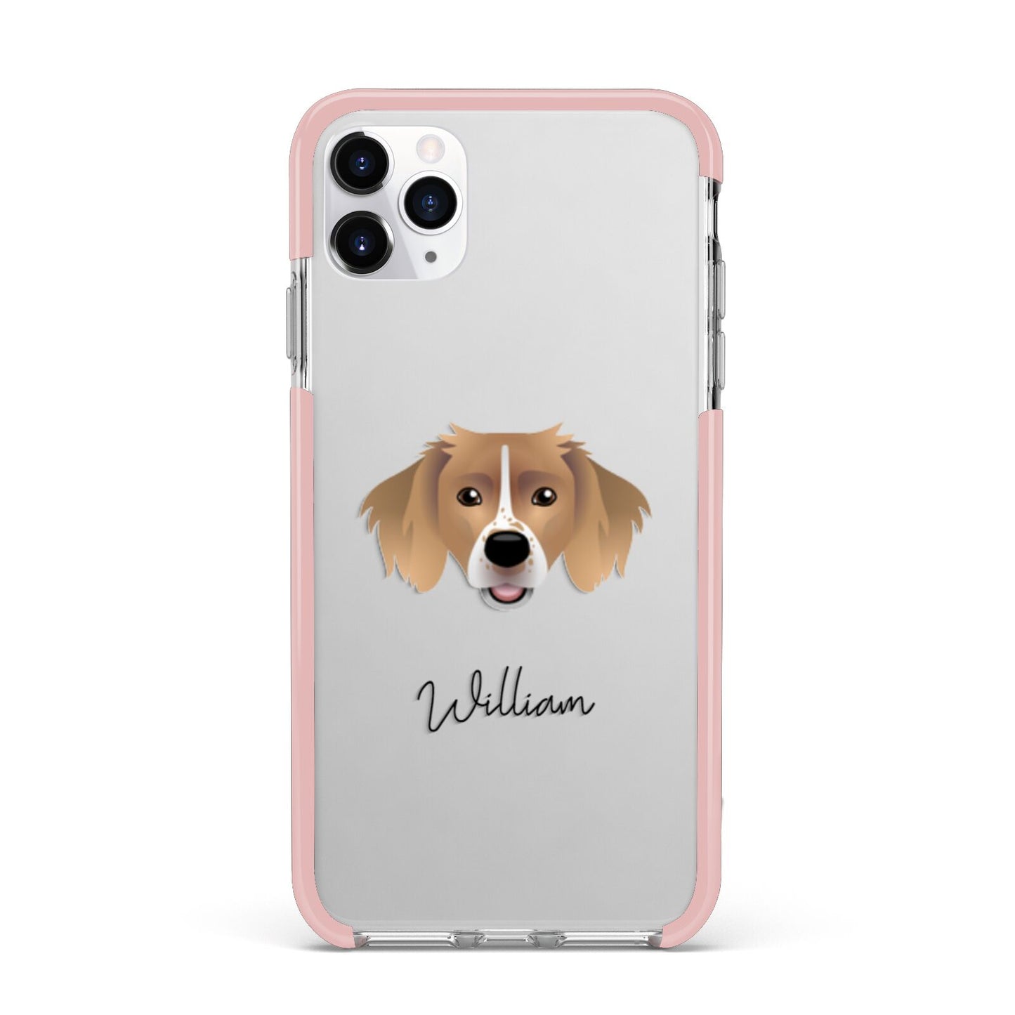 Sprollie Personalised iPhone 11 Pro Max Impact Pink Edge Case