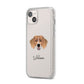 Sprollie Personalised iPhone 14 Plus Clear Tough Case Starlight Angled Image
