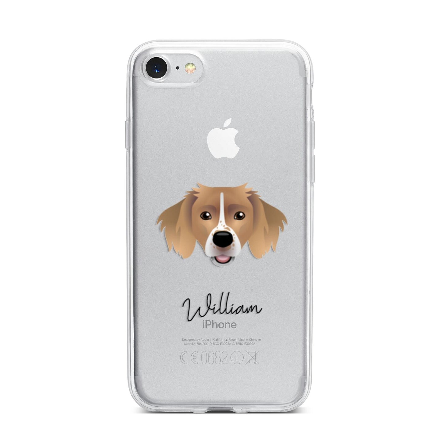 Sprollie Personalised iPhone 7 Bumper Case on Silver iPhone