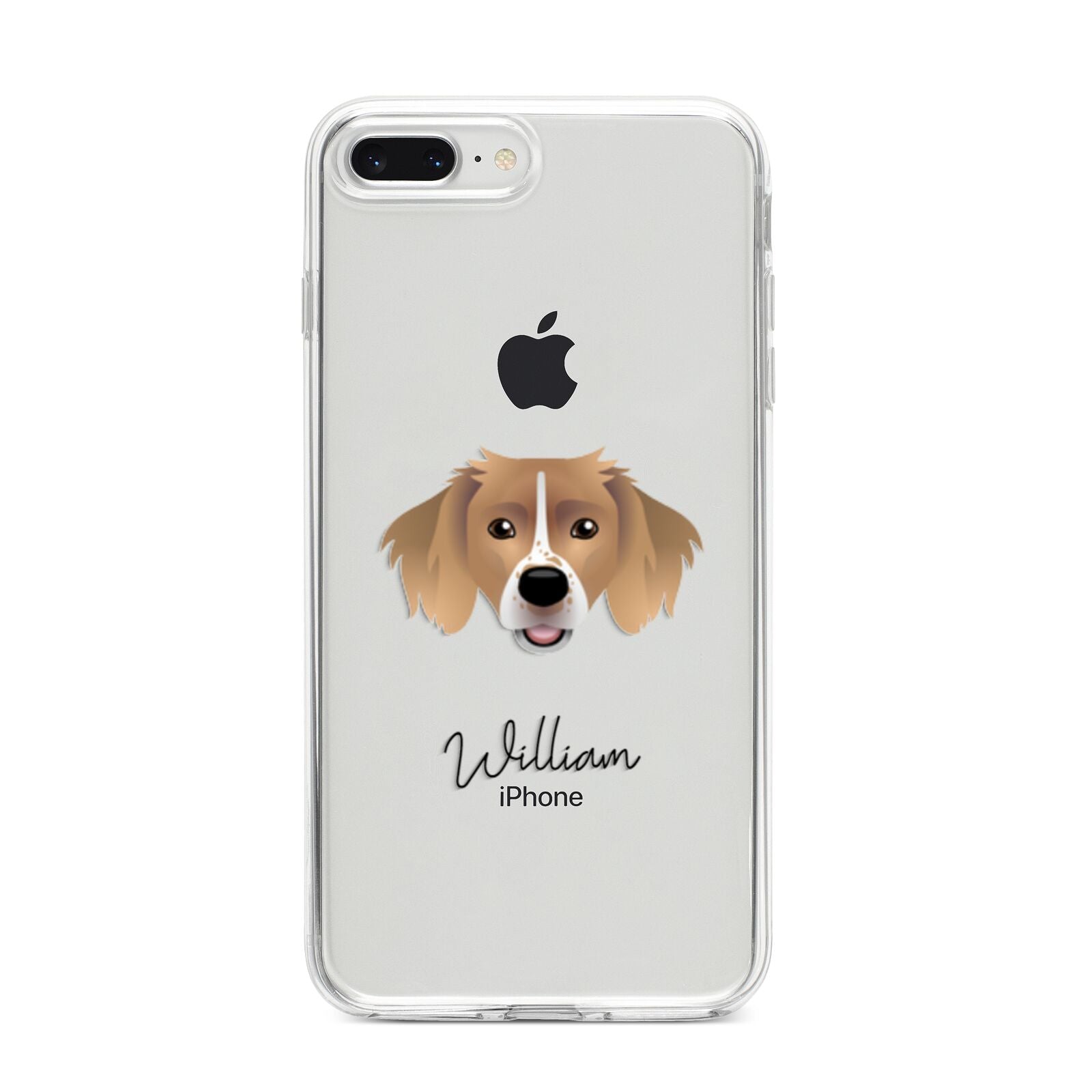 Sprollie Personalised iPhone 8 Plus Bumper Case on Silver iPhone