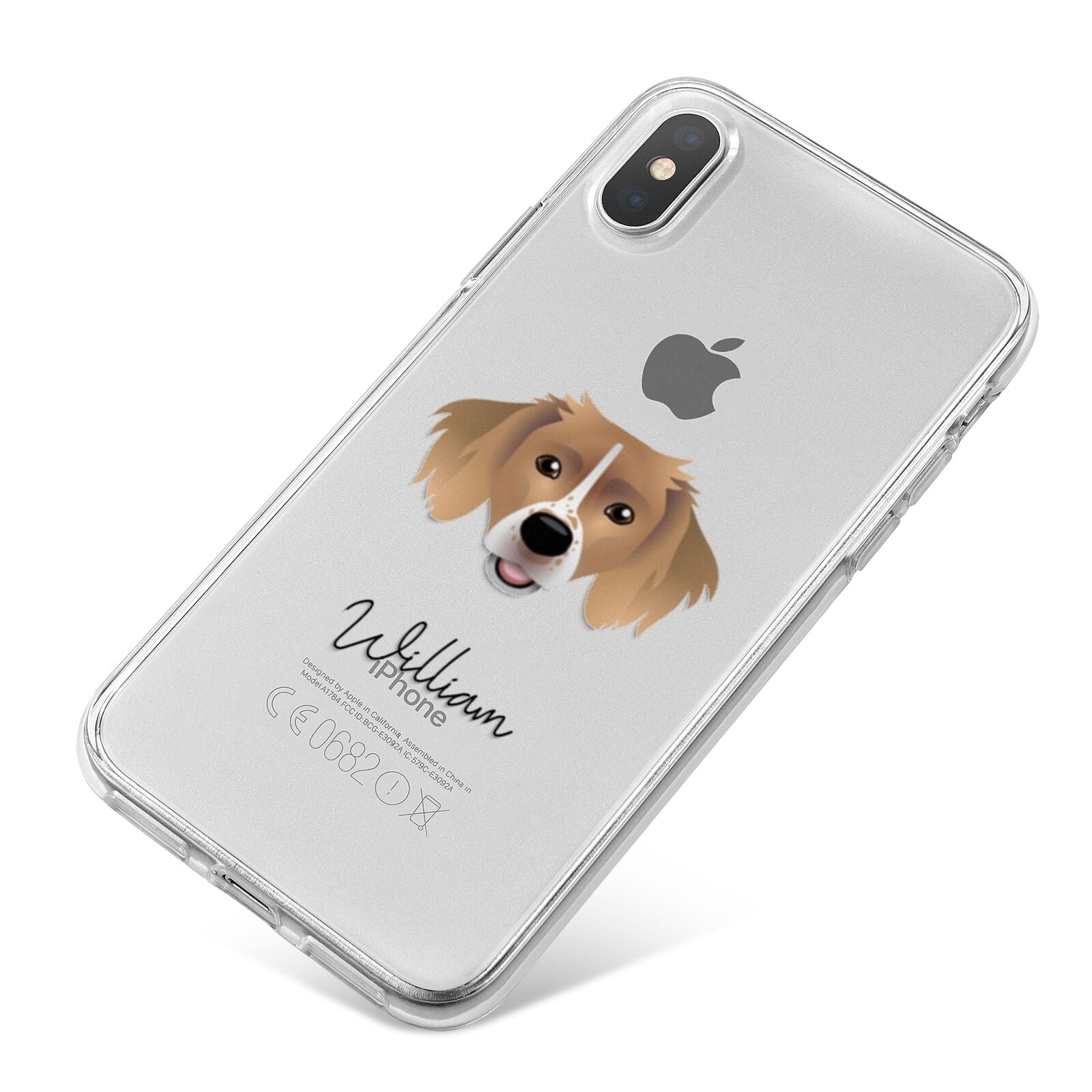 Sprollie Personalised iPhone X Bumper Case on Silver iPhone