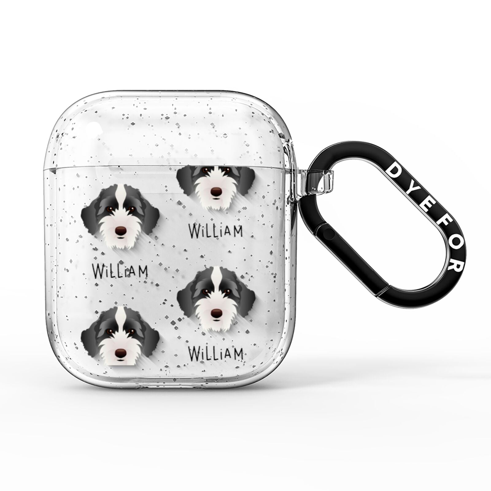 Sproodle Icon with Name AirPods Glitter Case