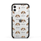 Sproodle Icon with Name Apple iPhone 11 in White with Black Impact Case