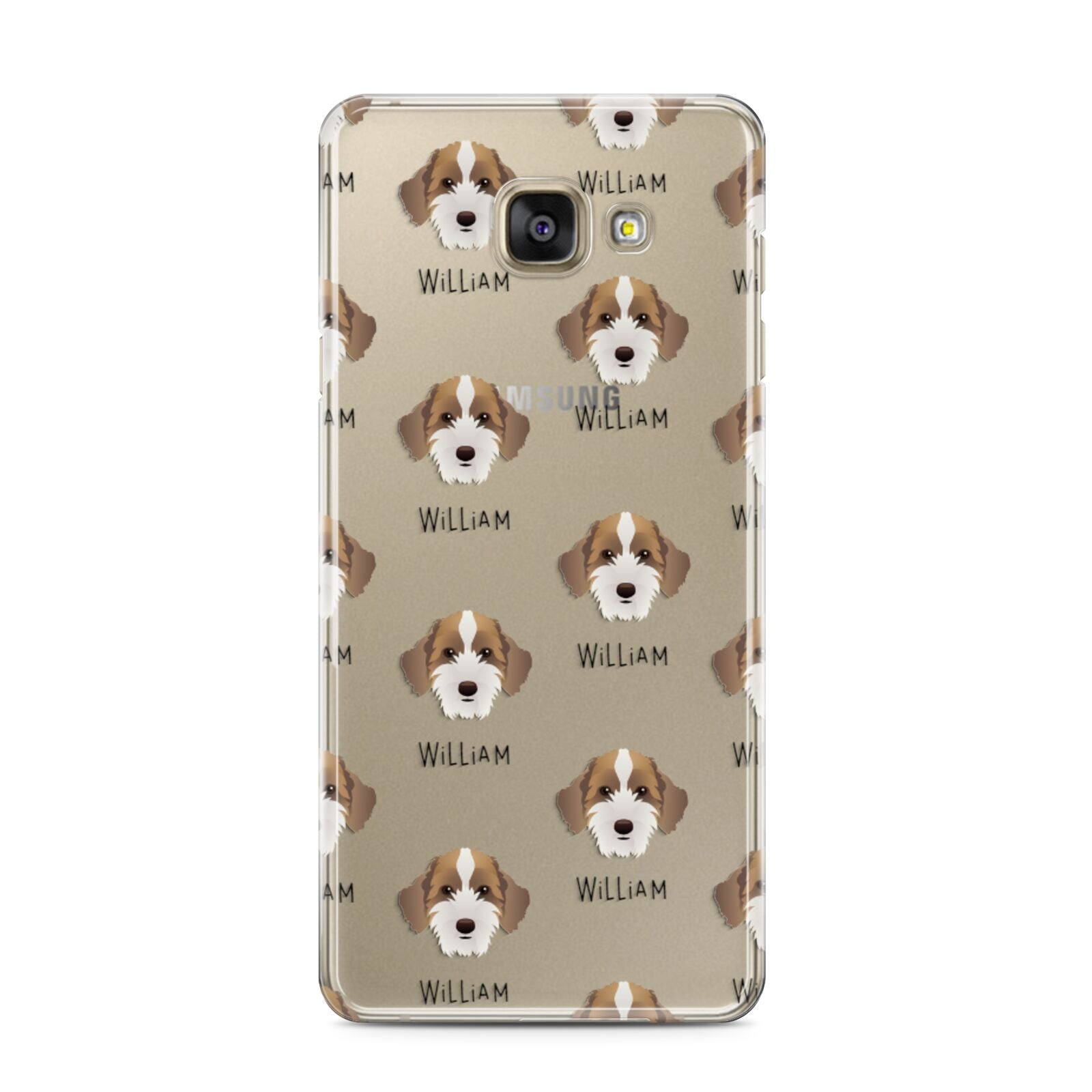 Sproodle Icon with Name Samsung Galaxy A3 2016 Case on gold phone