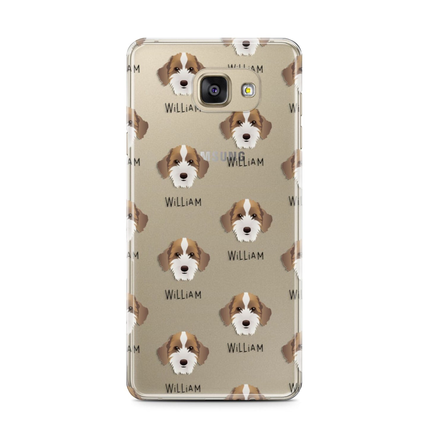 Sproodle Icon with Name Samsung Galaxy A7 2016 Case on gold phone