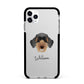 Sproodle Personalised Apple iPhone 11 Pro Max in Silver with Black Impact Case