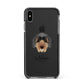 Sproodle Personalised Apple iPhone Xs Max Impact Case Black Edge on Black Phone