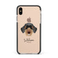 Sproodle Personalised Apple iPhone Xs Max Impact Case Black Edge on Gold Phone