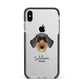 Sproodle Personalised Apple iPhone Xs Max Impact Case Black Edge on Silver Phone