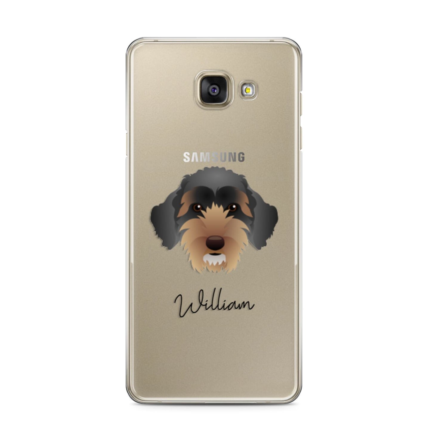 Sproodle Personalised Samsung Galaxy A3 2016 Case on gold phone