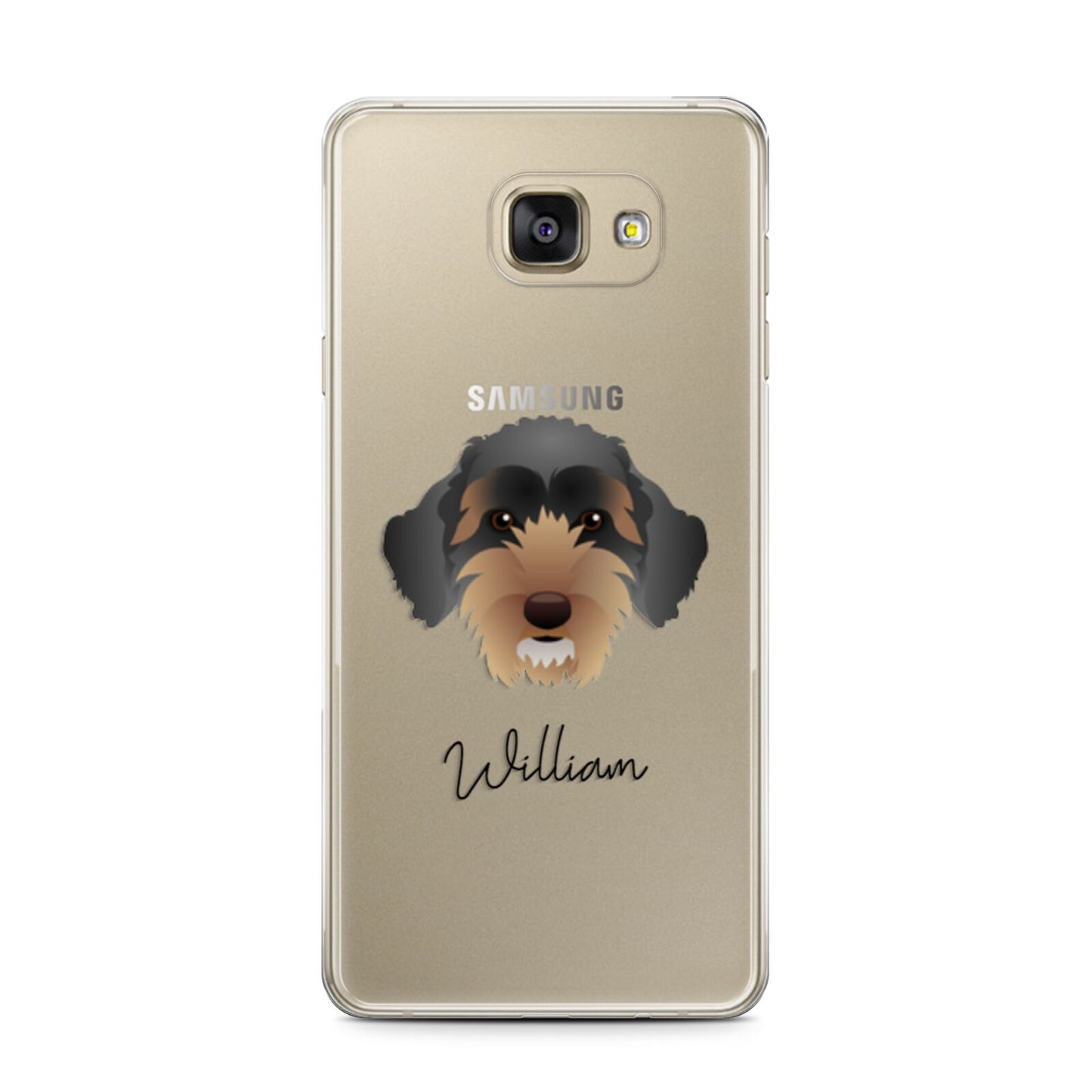Sproodle Personalised Samsung Galaxy A7 2016 Case on gold phone