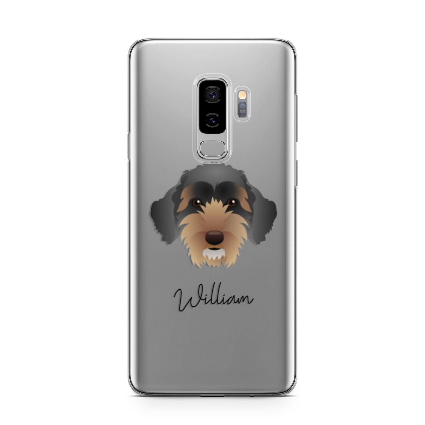 Sproodle Personalised Samsung Galaxy S9 Plus Case on Silver phone