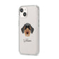 Sproodle Personalised iPhone 14 Clear Tough Case Starlight Angled Image