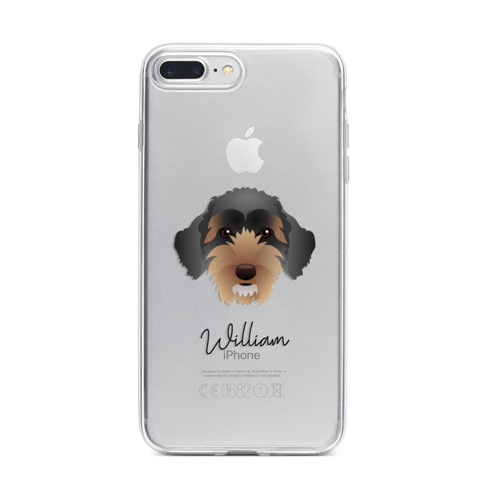 Sproodle Personalised iPhone 7 Plus Bumper Case on Silver iPhone