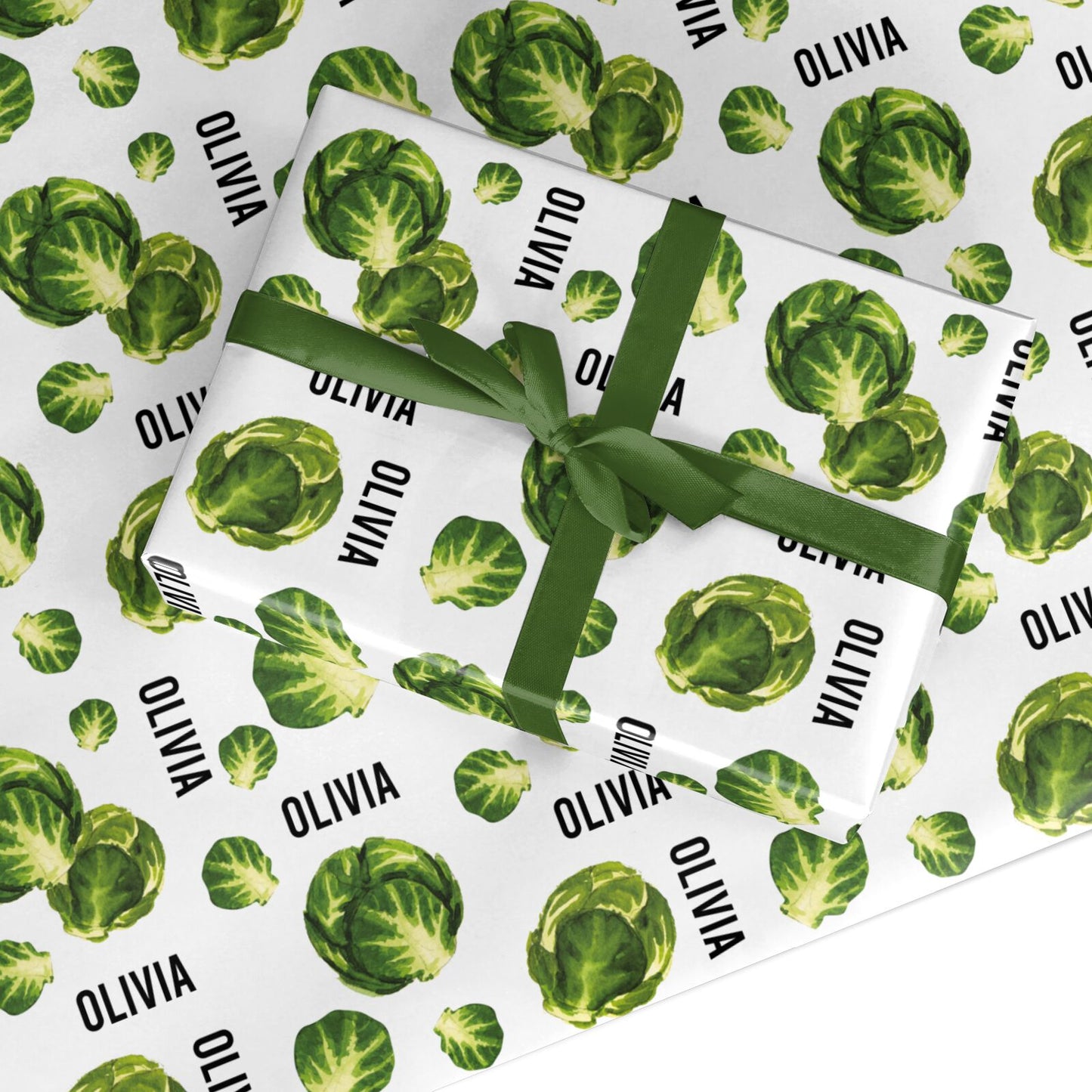 Sprouts with Name Custom Wrapping Paper
