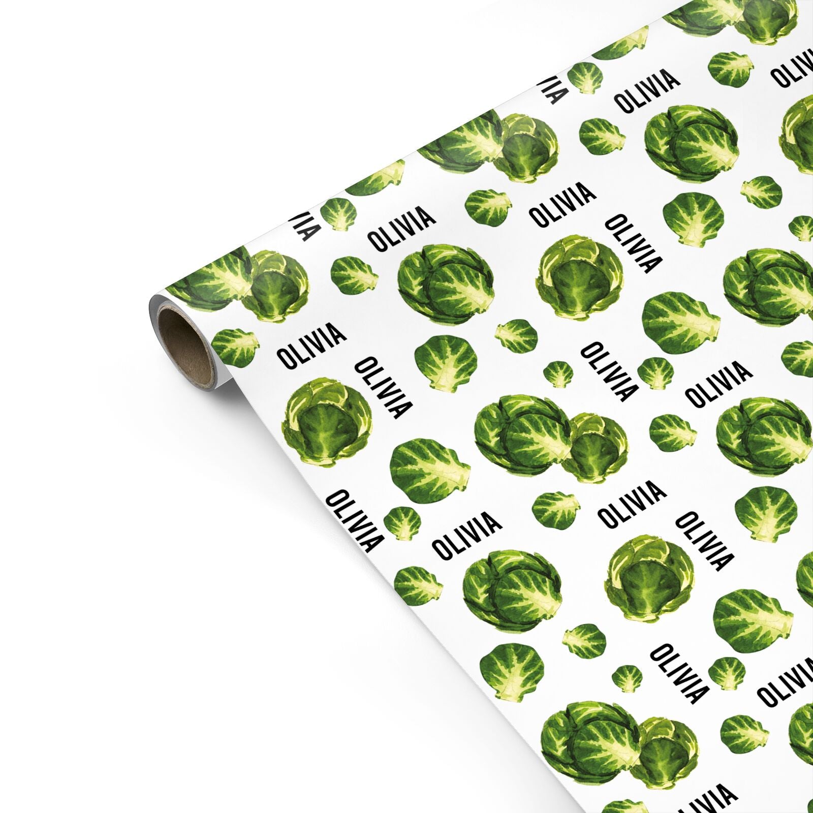 Sprouts with Name Wrapping Paper Dyefor