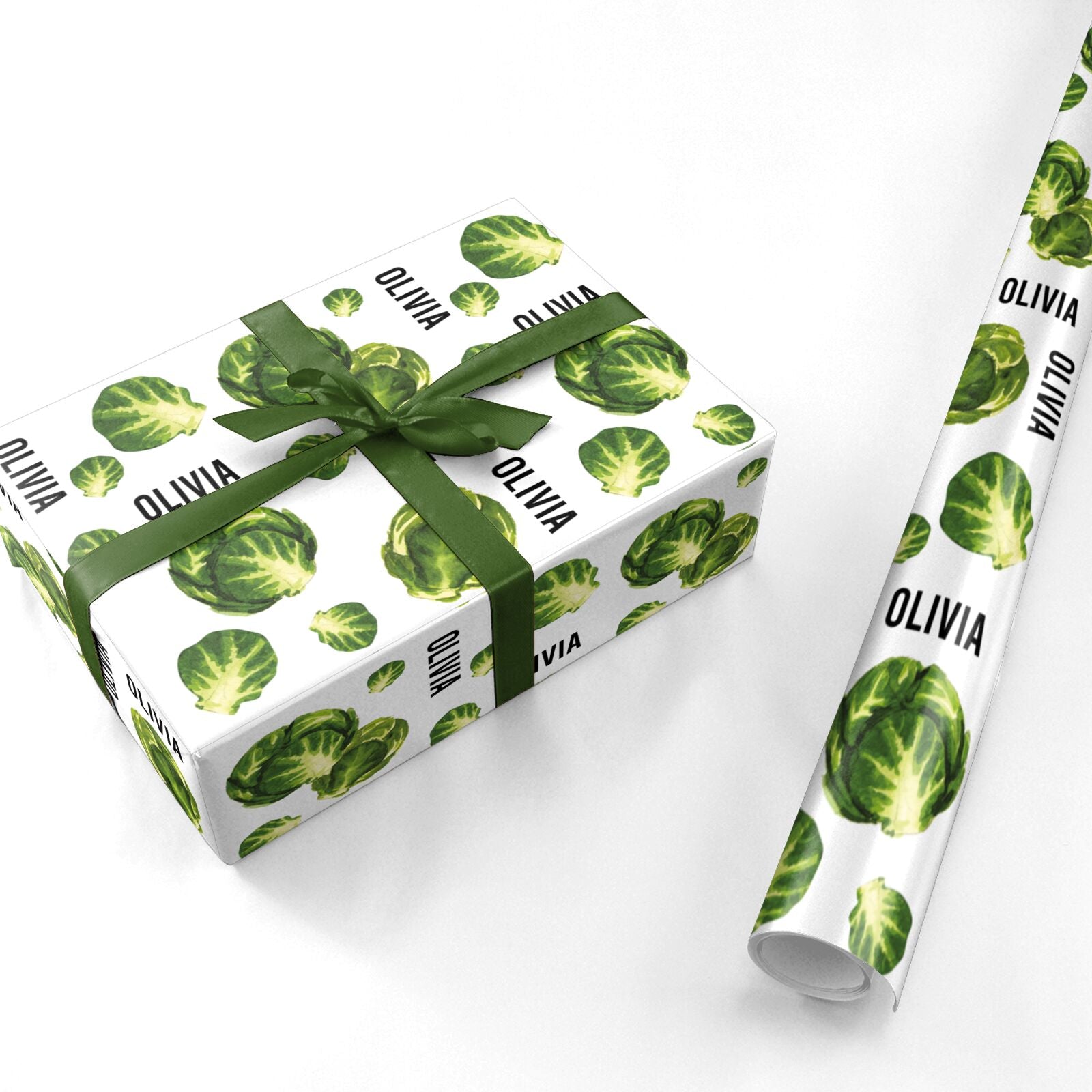 Sprouts with Name Personalised Wrapping Paper