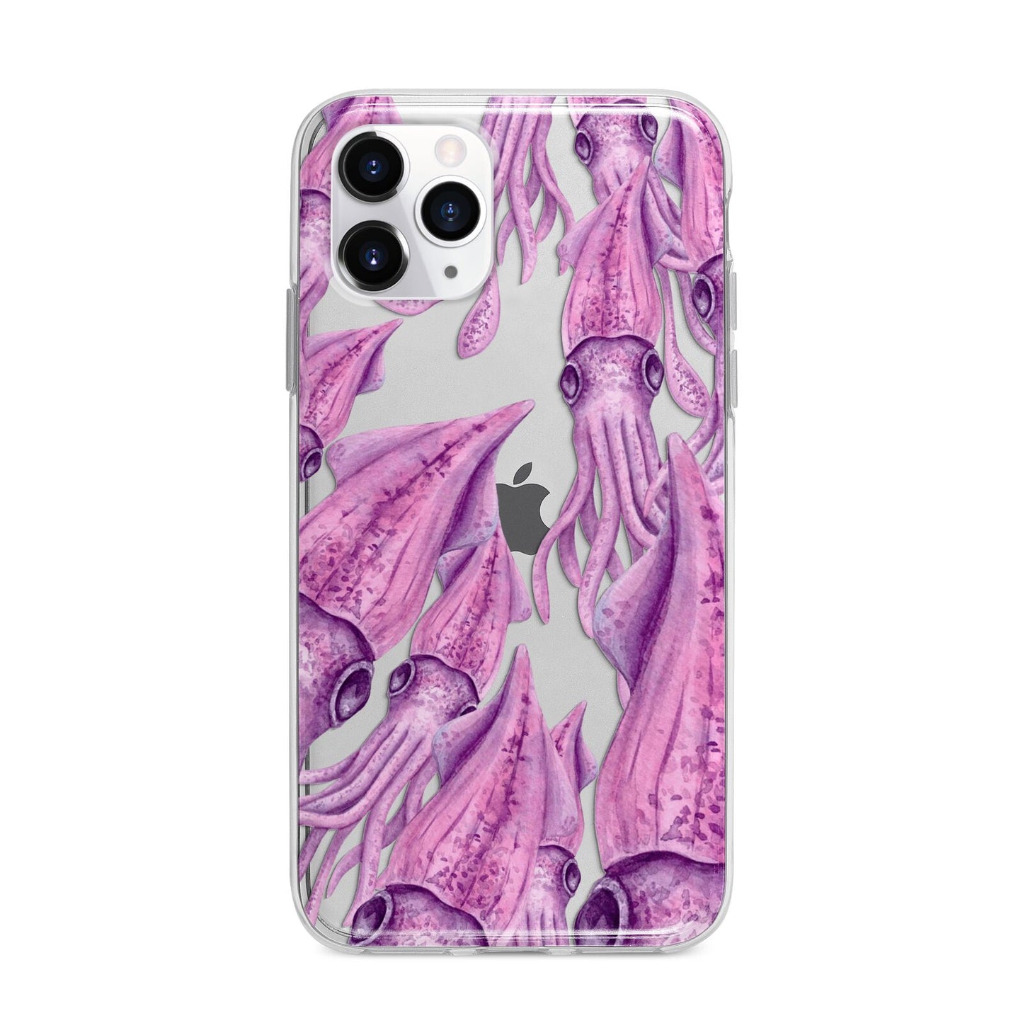 Squid Apple iPhone 11 Pro in Silver with Bumper Case