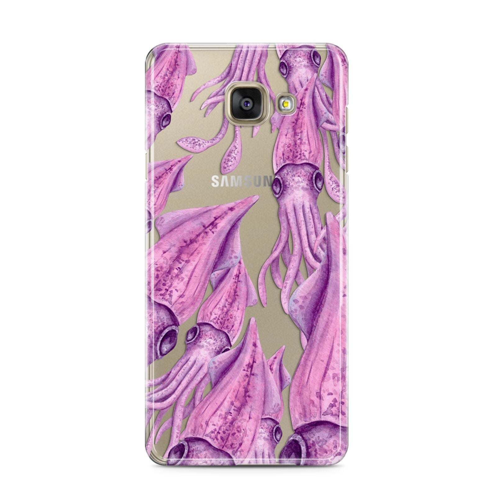 Squid Samsung Galaxy A3 2016 Case on gold phone