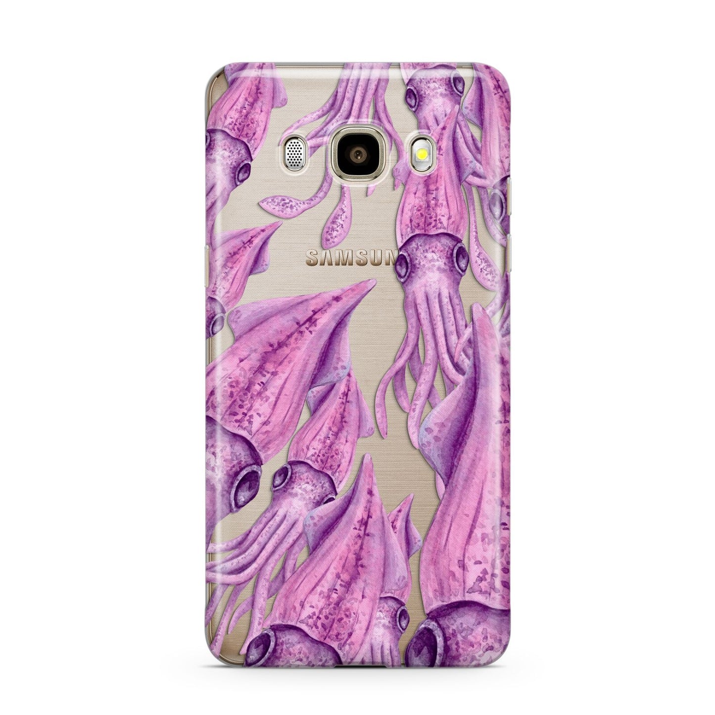 Squid Samsung Galaxy J7 2016 Case on gold phone