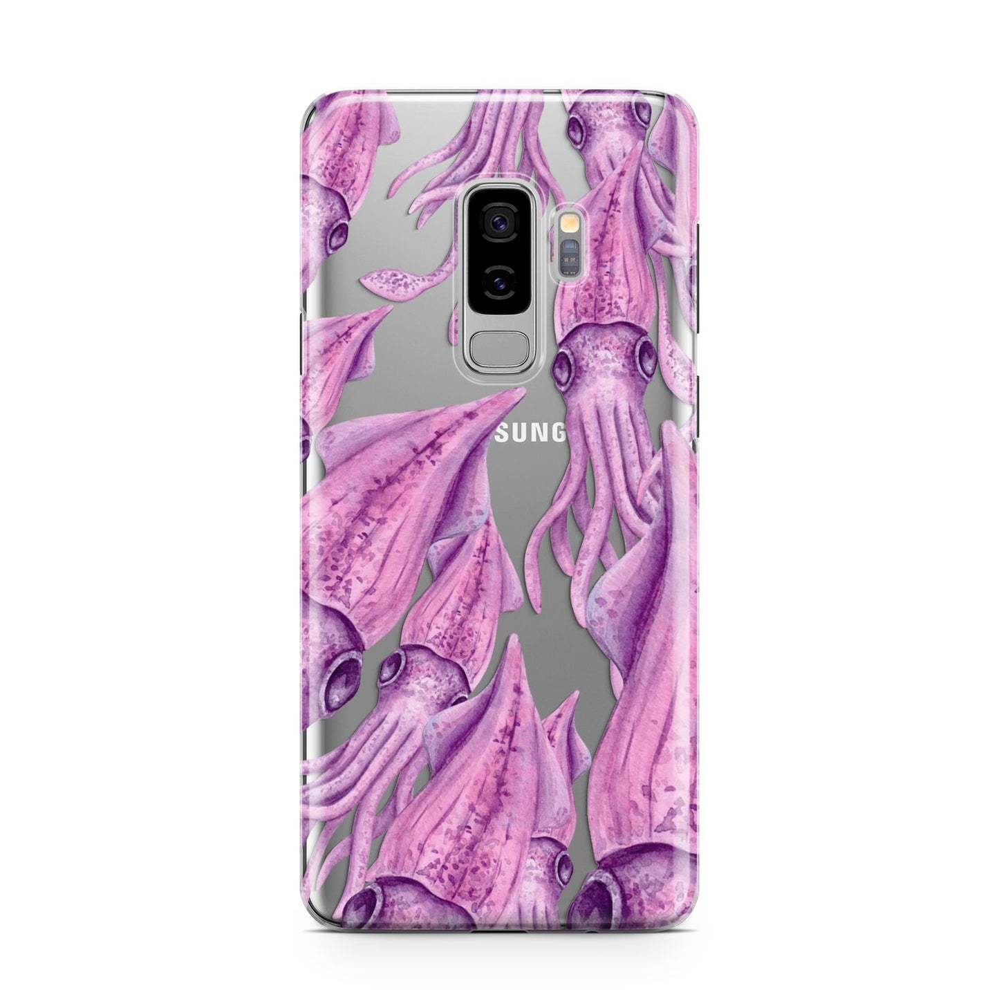 Squid Samsung Galaxy S9 Plus Case on Silver phone