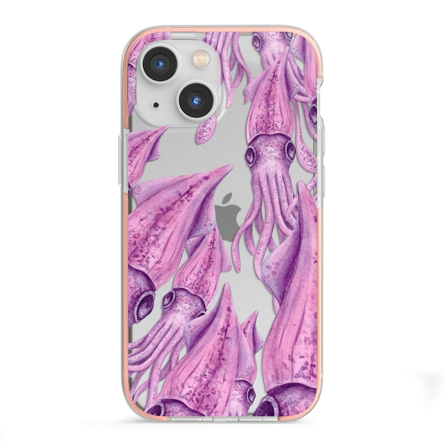 Squid iPhone 13 Mini TPU Impact Case with Pink Edges