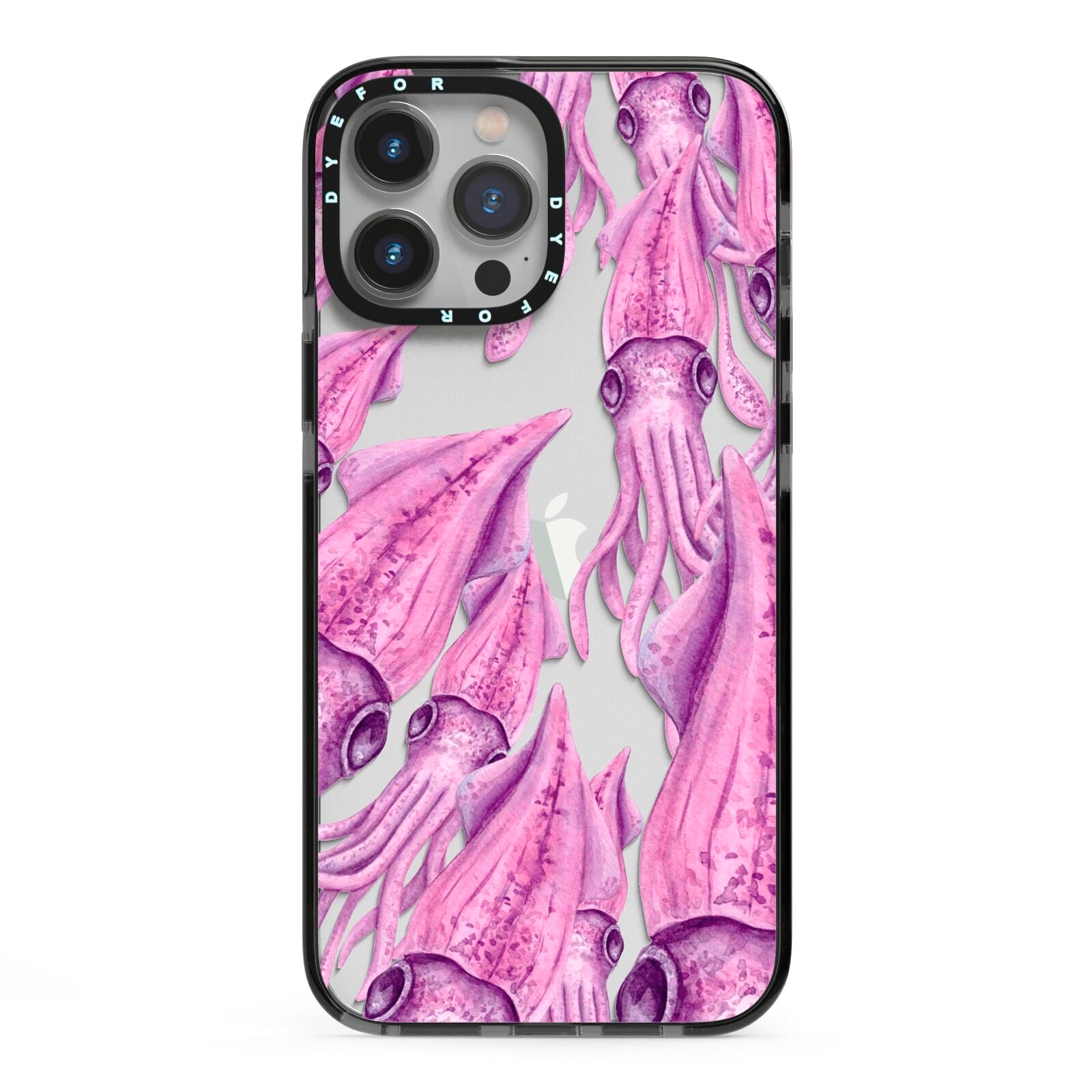 Squid iPhone 13 Pro Max Black Impact Case on Silver phone