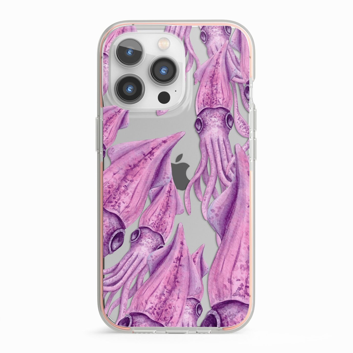 Squid iPhone 13 Pro TPU Impact Case with Pink Edges