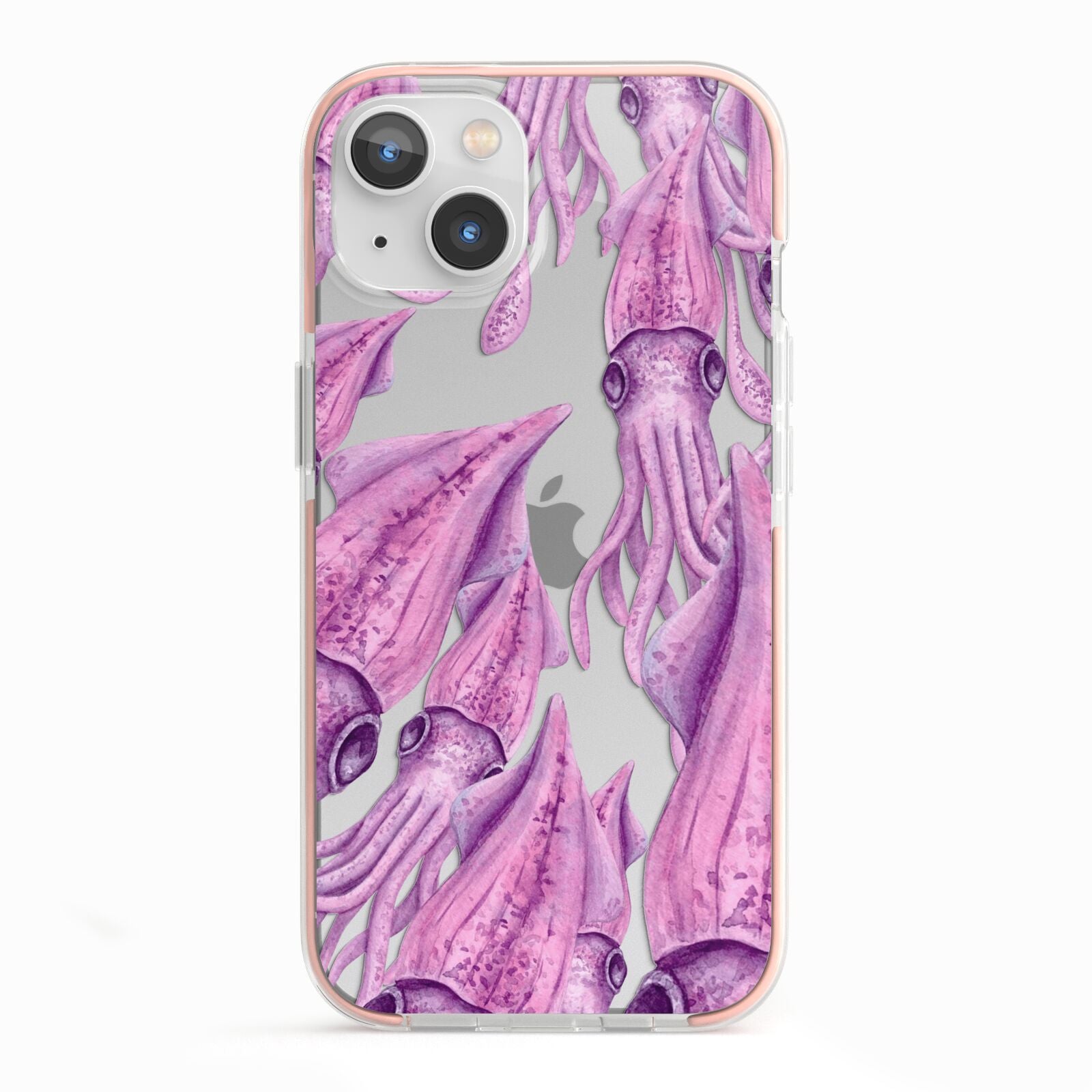 Squid iPhone 13 TPU Impact Case with Pink Edges