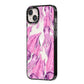 Squid iPhone 14 Plus Black Impact Case Side Angle on Silver phone