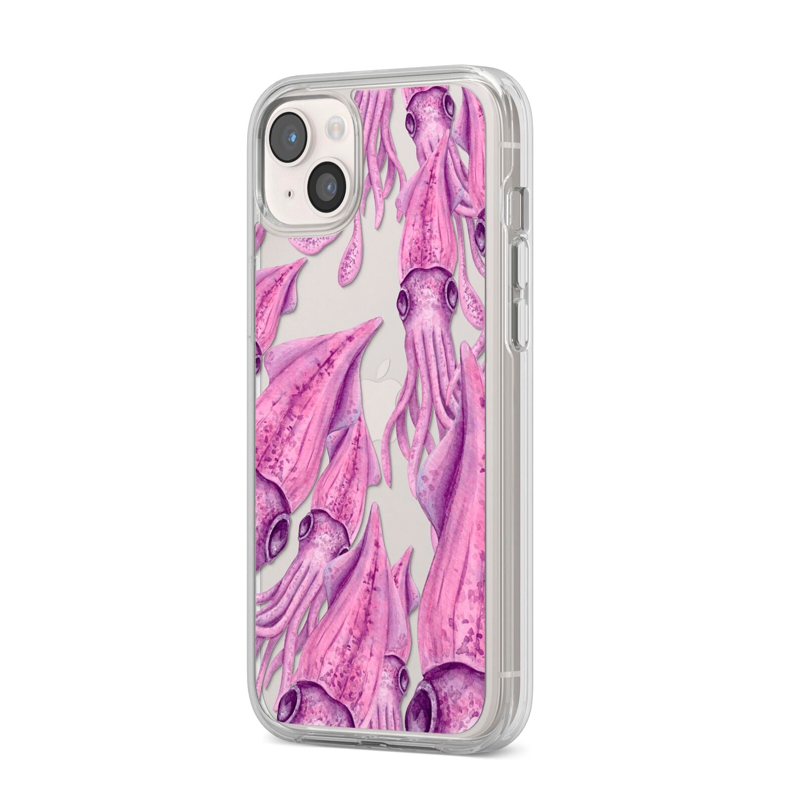 Squid iPhone 14 Plus Clear Tough Case Starlight Angled Image
