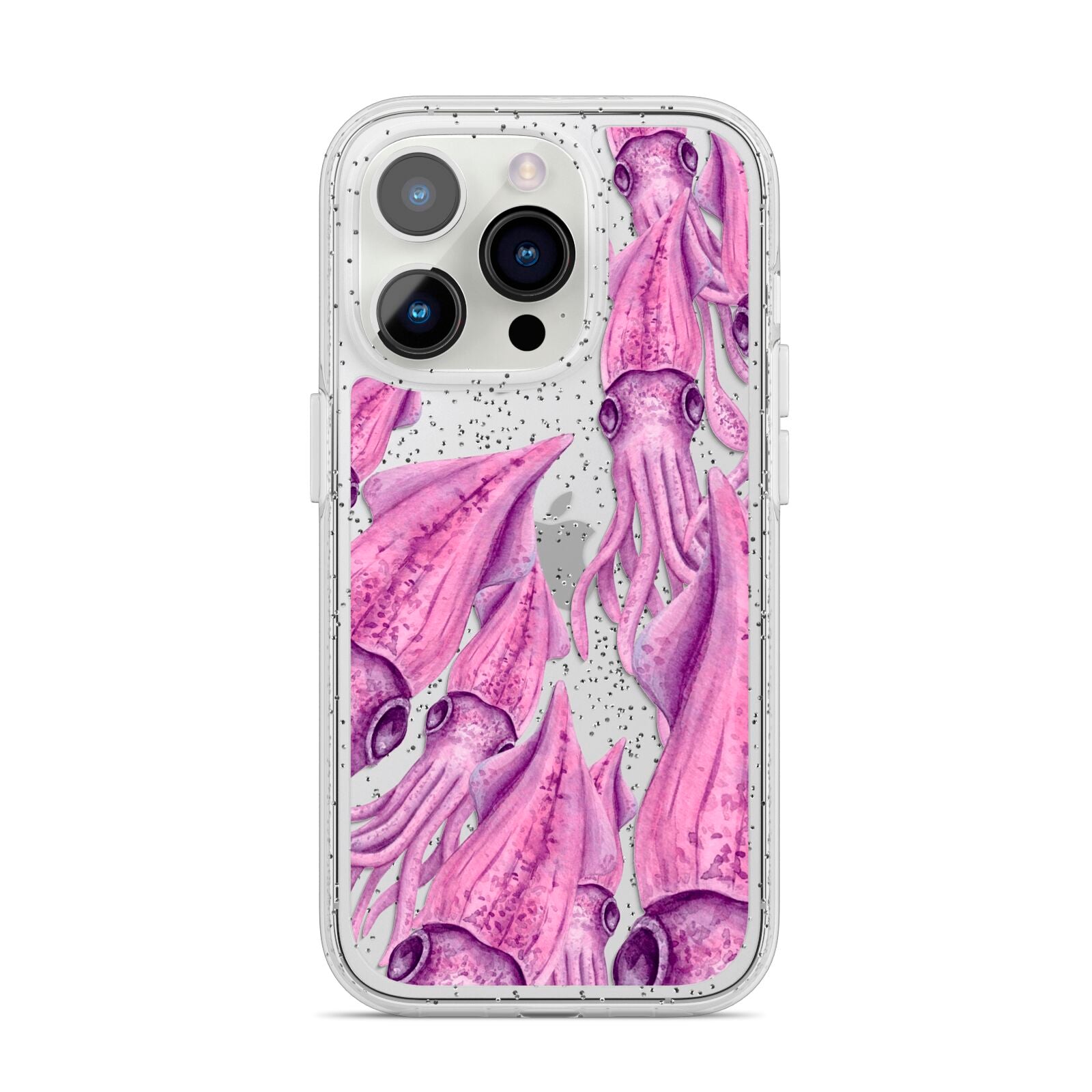 Squid iPhone 14 Pro Glitter Tough Case Silver