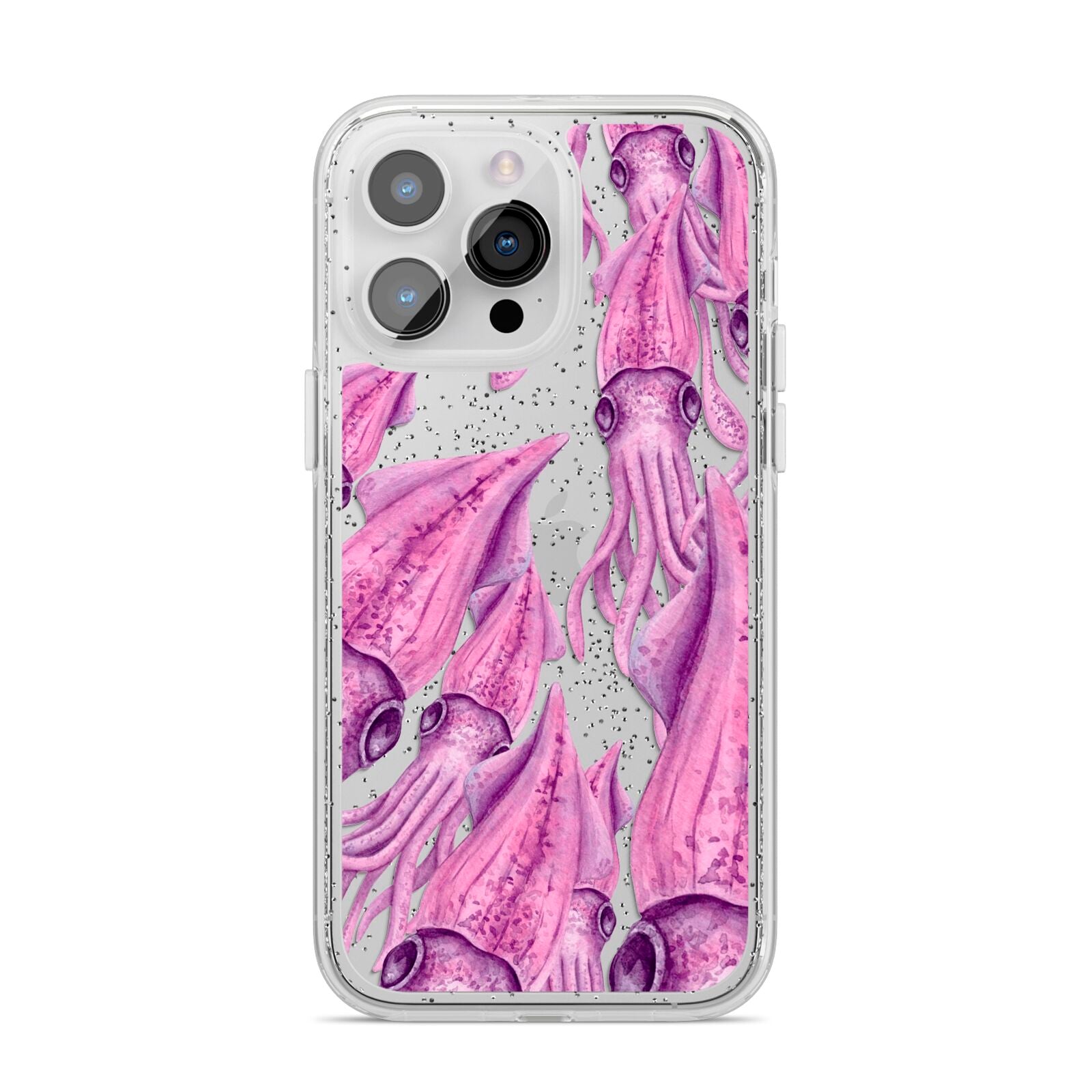 Squid iPhone 14 Pro Max Glitter Tough Case Silver