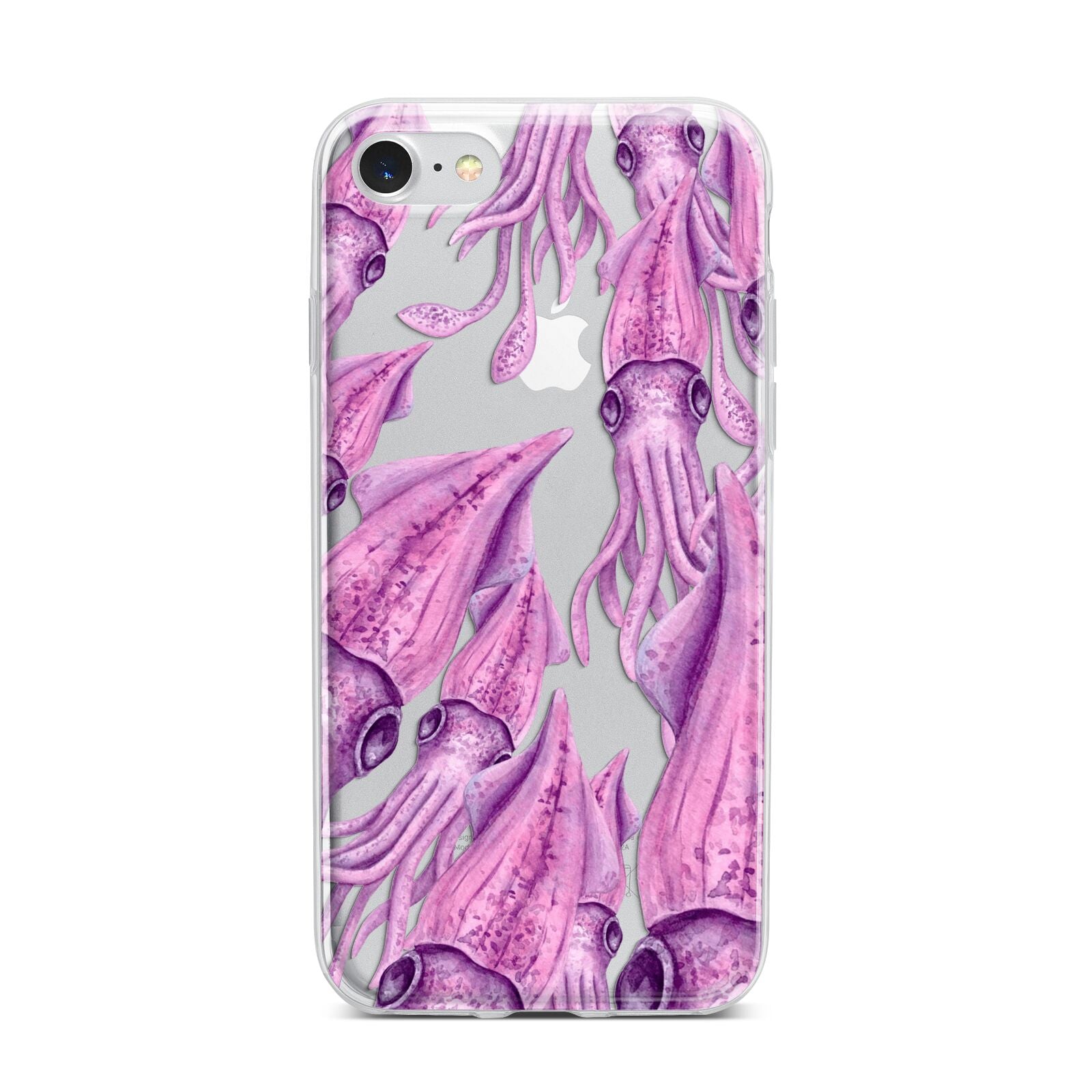 Squid iPhone 7 Bumper Case on Silver iPhone