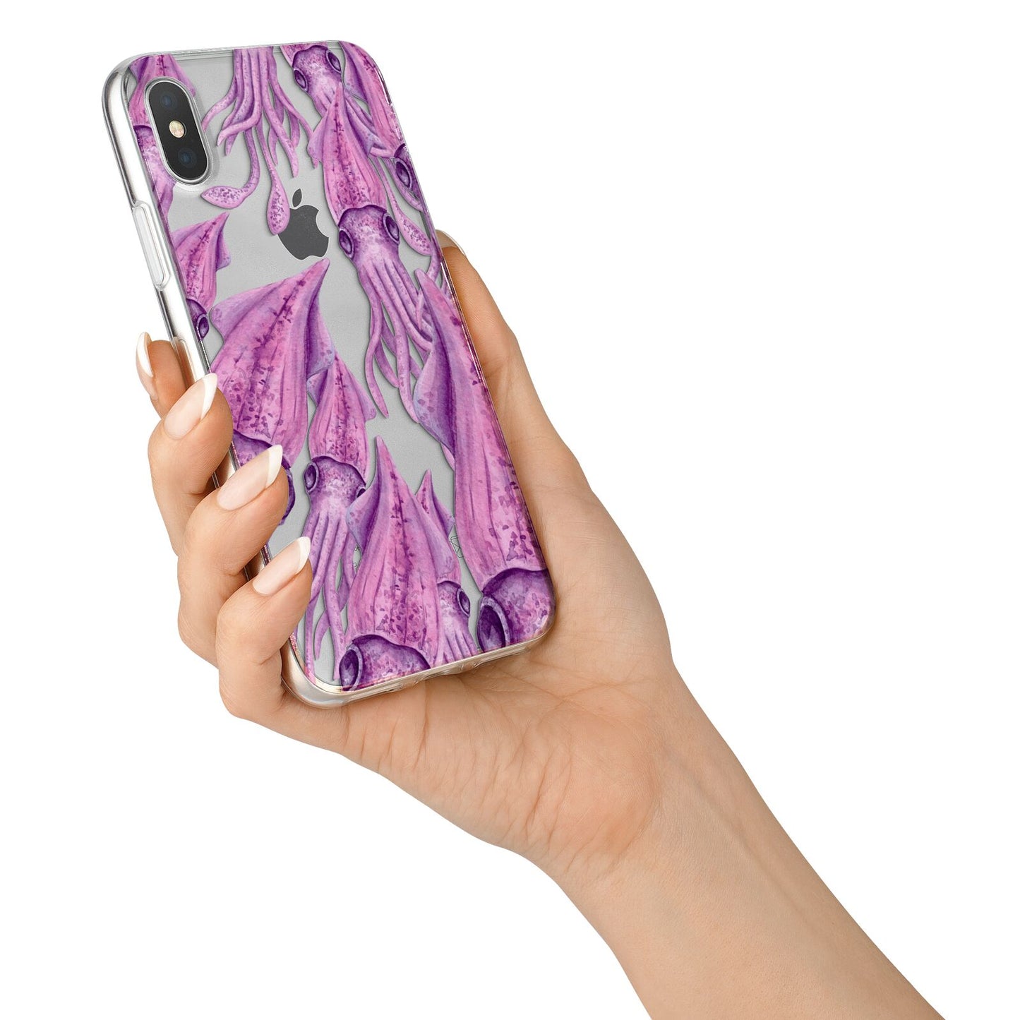 Squid iPhone X Bumper Case on Silver iPhone Alternative Image 2