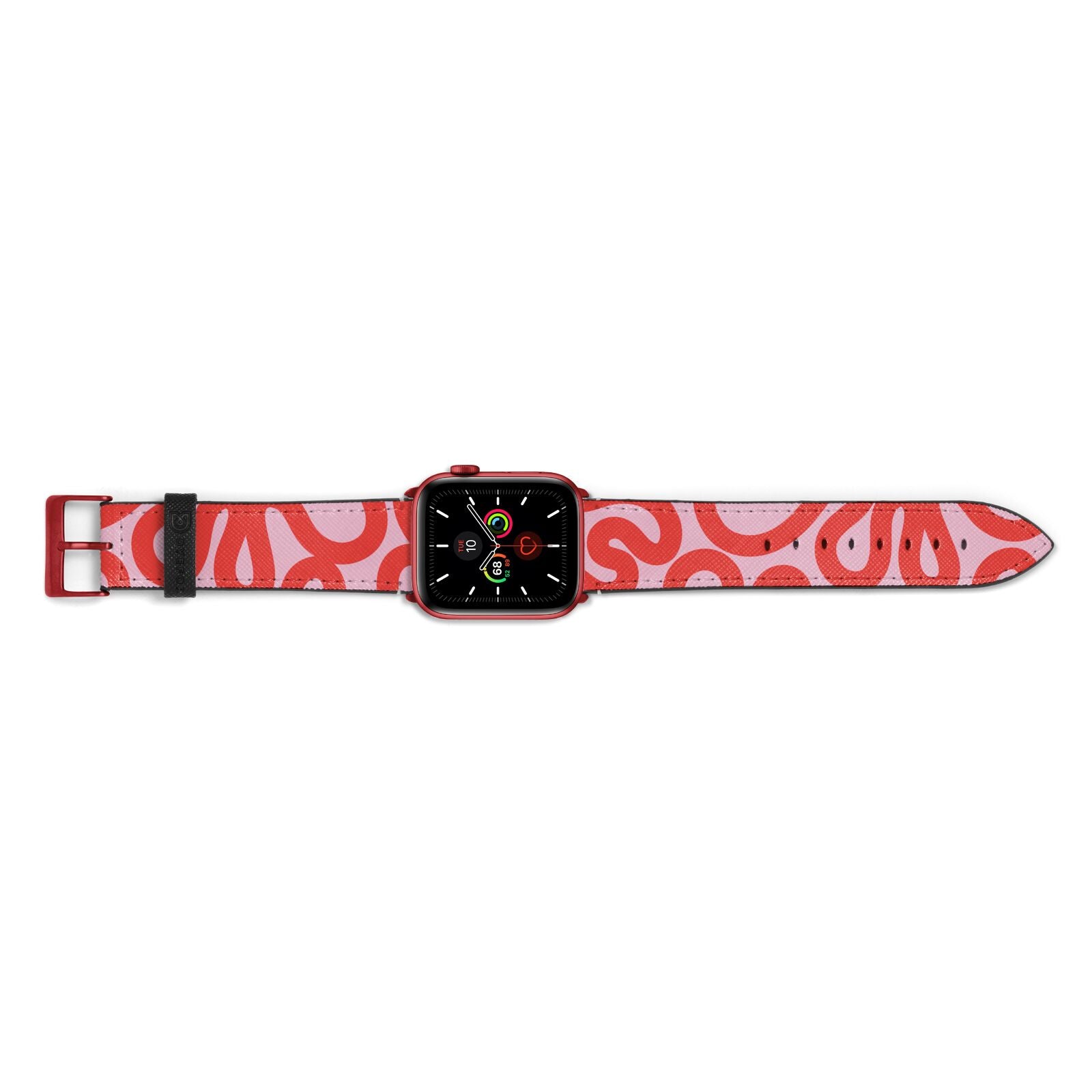 Squiggle Apple Watch Strap Landscape Image Red Hardware