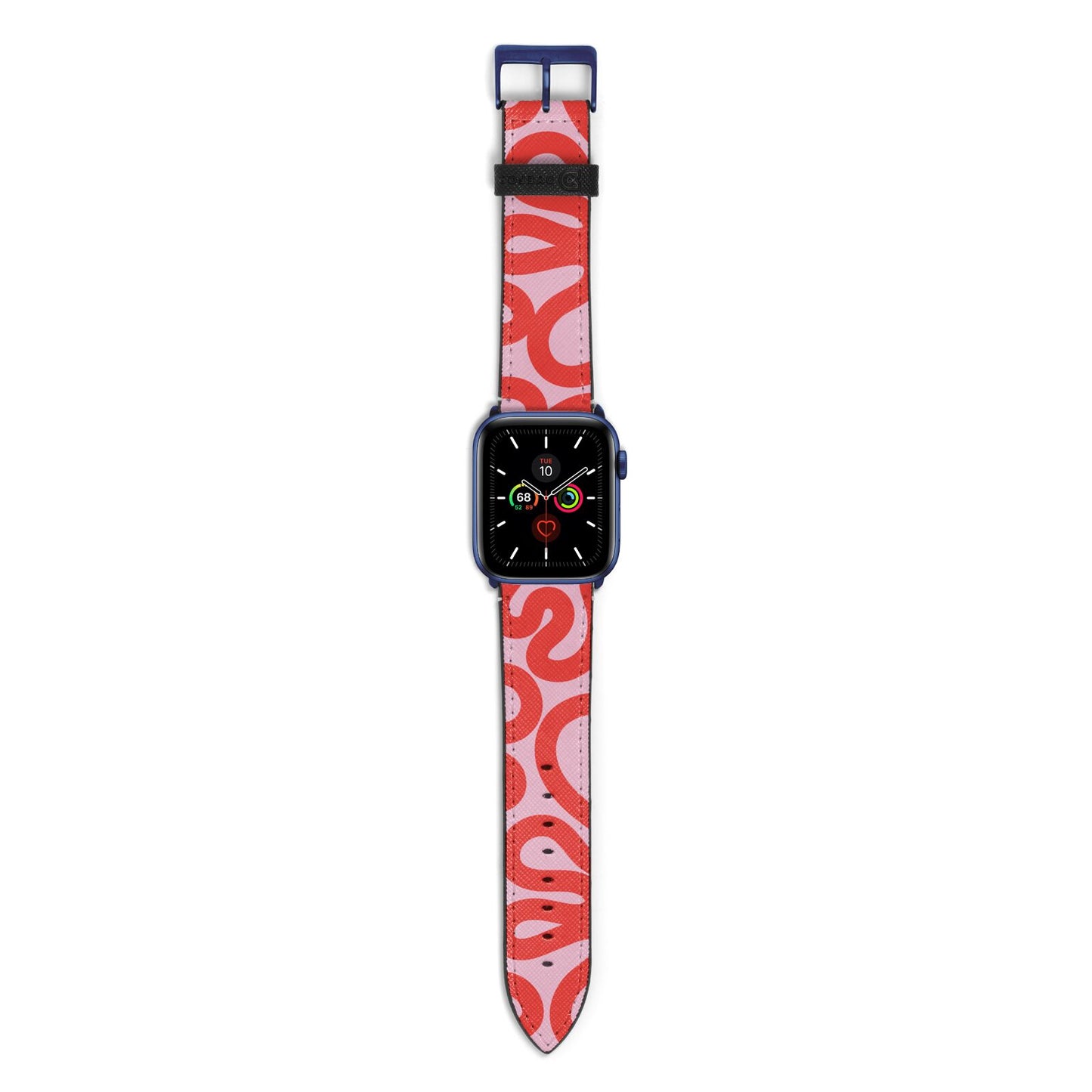 Squiggle Apple Watch Strap with Blue Hardware