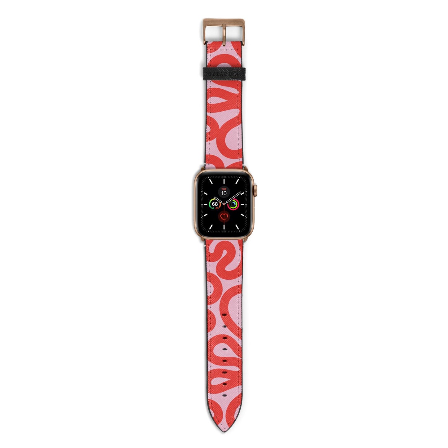 Squiggle Apple Watch Strap with Gold Hardware